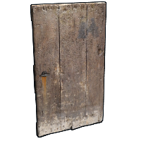 Old Heavy Wooden Door Rust Skins