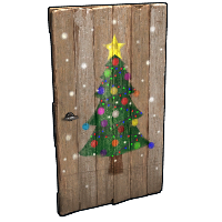 Christmas Tree Door Wooden Door rust skin