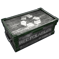 Recyclables Box Large Wood Box rust skin