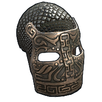 Bronze War Mask Metal Facemask rust skin