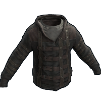 Leather Strapped Hoodie Hoodie rust skin