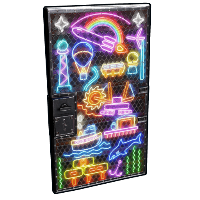 Neon Vibes Sheet Metal Door