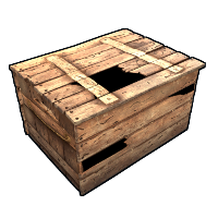 Primitive Crate Wood Storage Box rust skin