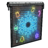 Neon Snowflake Garage Door icon