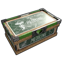 Scientific Medicine Storage Large Wood Box rust skin