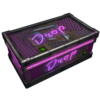 Neon Drop Box Storage Large Wood Box rust skin