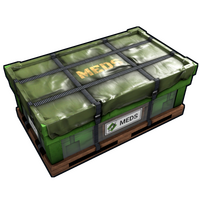 Meds Supply Container Large Wood Box rust skin
