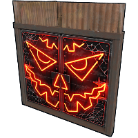 Neon Pumpkin Metal Double Door