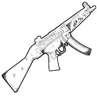 Comics MP5 MP5A4 rust skin