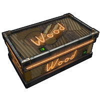 Neon Wood Storage Large Wood Box rust skin