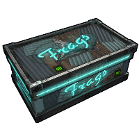 Neon Frags Storage Large Wood Box rust skin