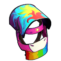 Rainbow Pony Helmet Coffee Can Helmet rust skin
