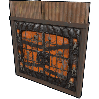 Pumpkin Jail Double Door Sheet Metal Double Door rust skin