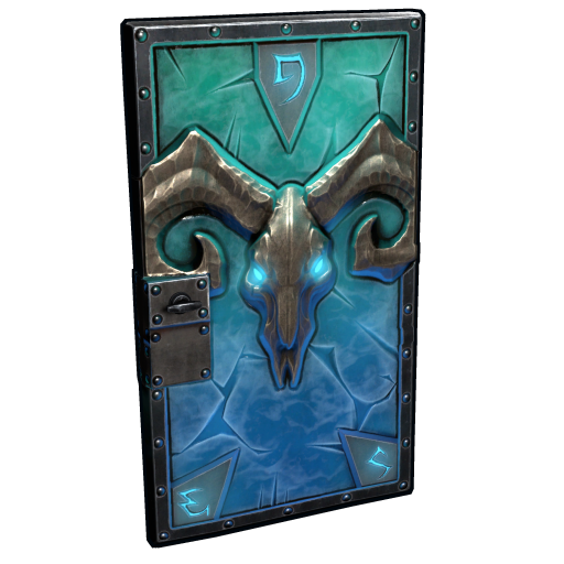 Glacial Visage Metal Door