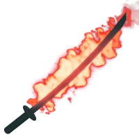 Red Flaming Katana