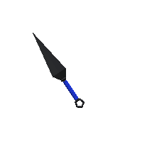 Electric blue kunai