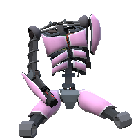 White and pink ligned armor