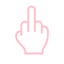Middle finger raised (offensive gesture)
