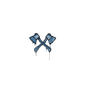 Sealed Graffiti | X-Axes (Monarch Blue) image 360x360