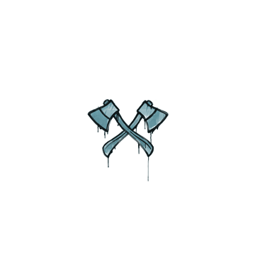 Sealed Graffiti | X-Axes (Wire Blue) image 360x360