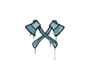 Sealed Graffiti | X-Axes (Wire Blue)