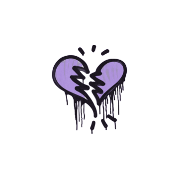 Sealed Graffiti | Broken Heart (Violent Violet) image 360x360