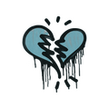 Sealed Graffiti | Broken Heart (Wire Blue) image 120x120