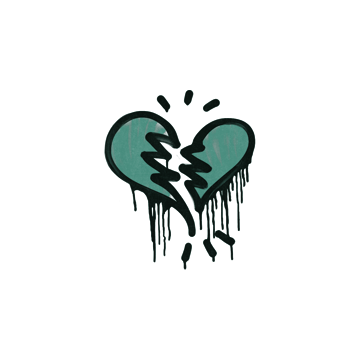 Sealed Graffiti | Broken Heart (Frog Green) image 360x360