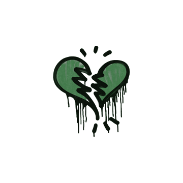 Sealed Graffiti | Broken Heart (Jungle Green) image 360x360