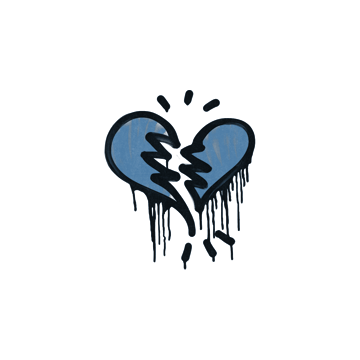 Sealed Graffiti | Broken Heart (Monarch Blue) image 360x360