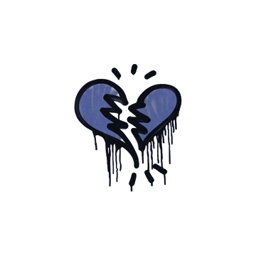 Sealed Graffiti | Broken Heart (SWAT Blue) image 360x360