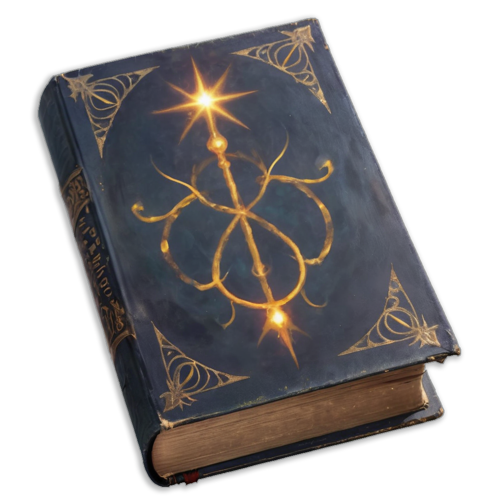 Book with spirit magic spell