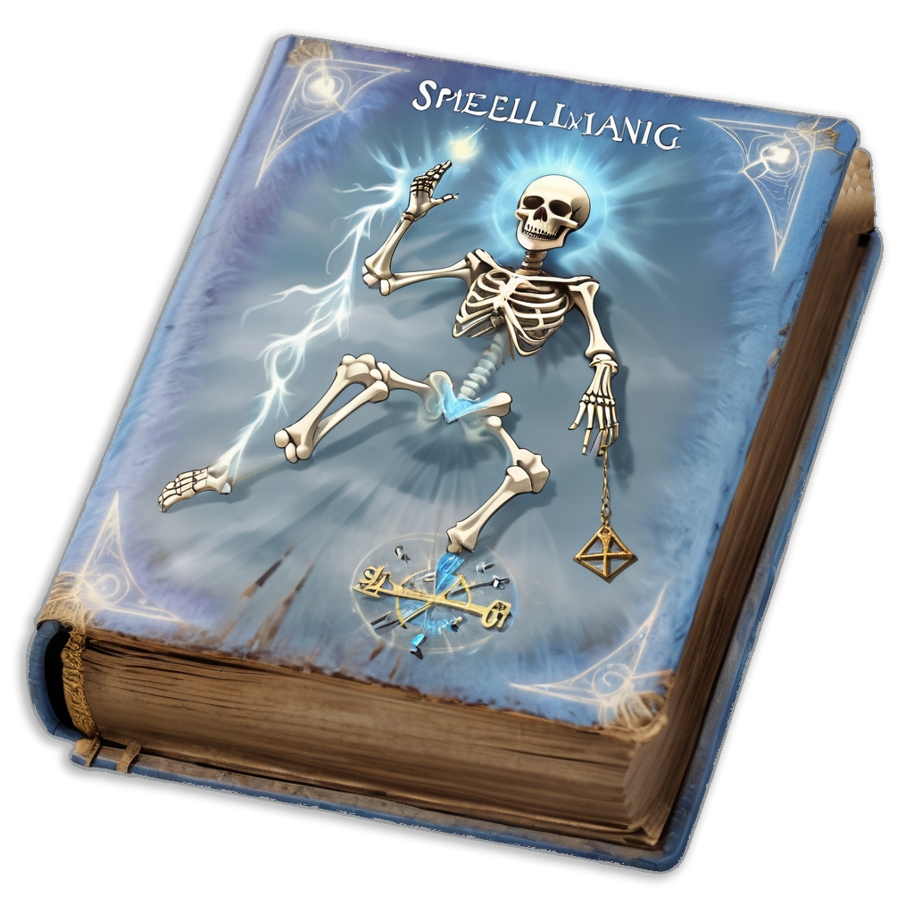 Book with light magic spell