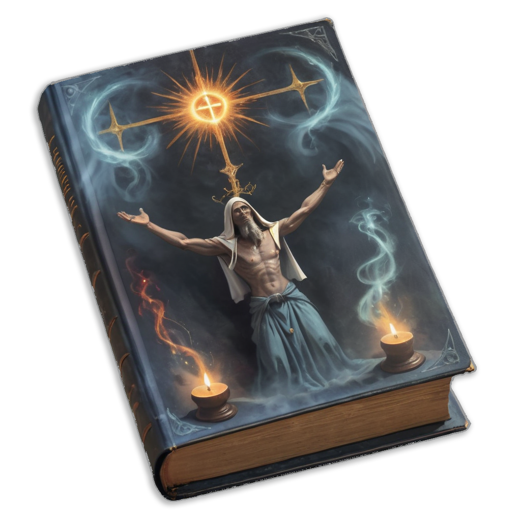 Book with spirit magic spell