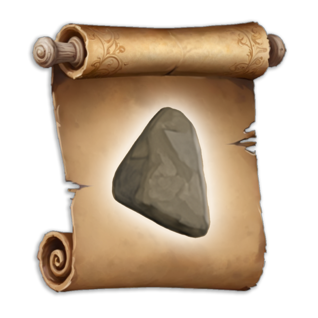 Scroll with a spell big rock