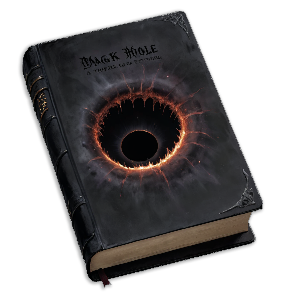 Book with dark magic spell