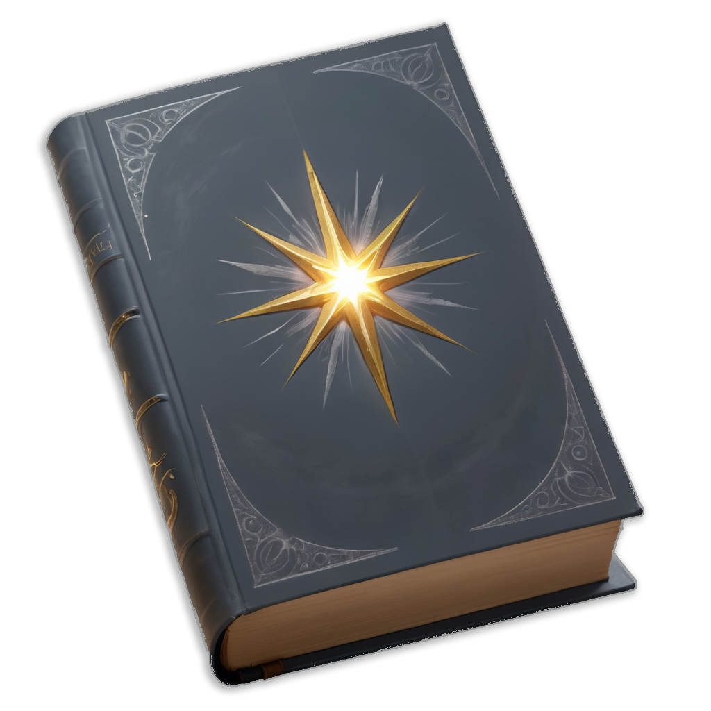 Book with spirit magic spell