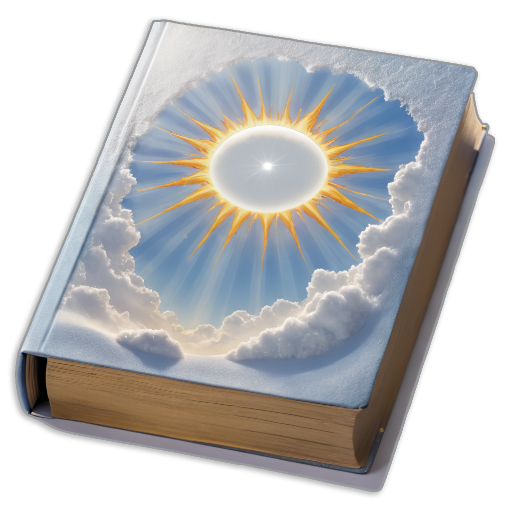 Book with light magic spell