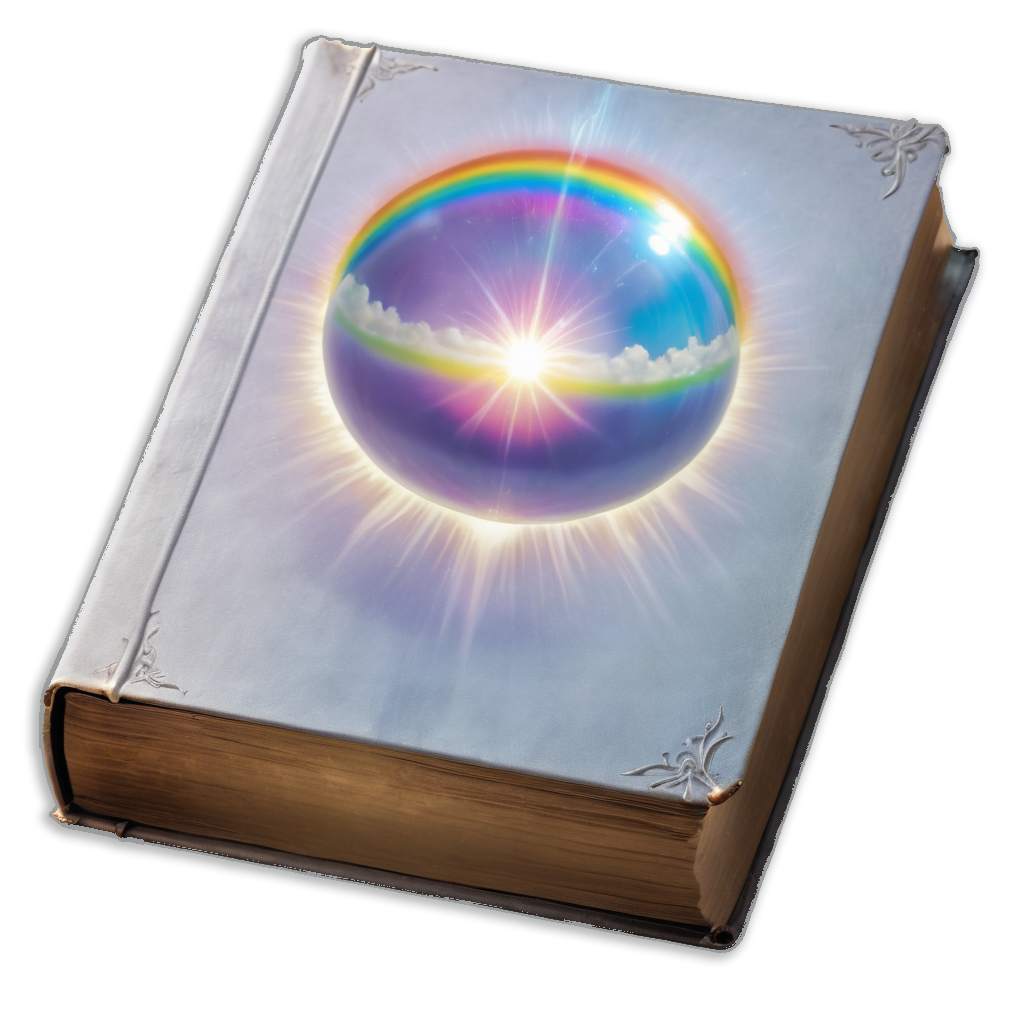 Book with light magic spell