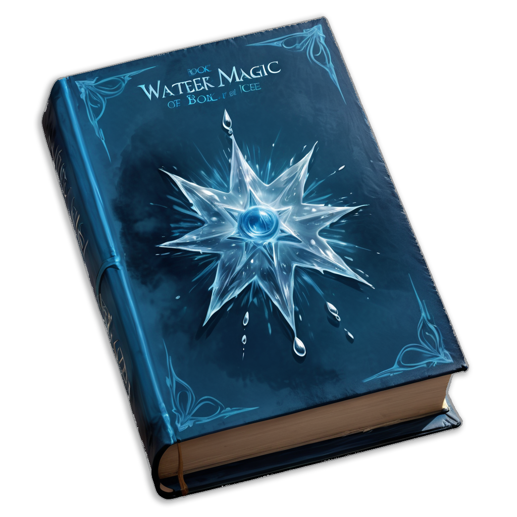 Book with water magic spell