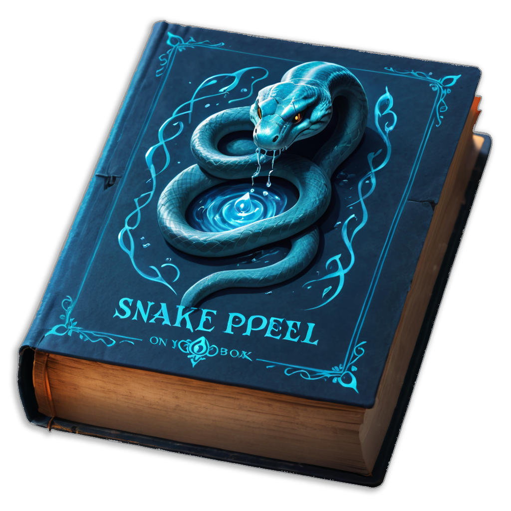 Book with water magic spell