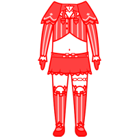 Imitation Murasaki Shion Clothes (Red) - I have Shion-chan's clothes?!