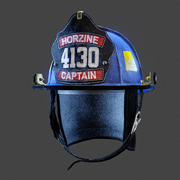 Blue leather hot sale fire helmet