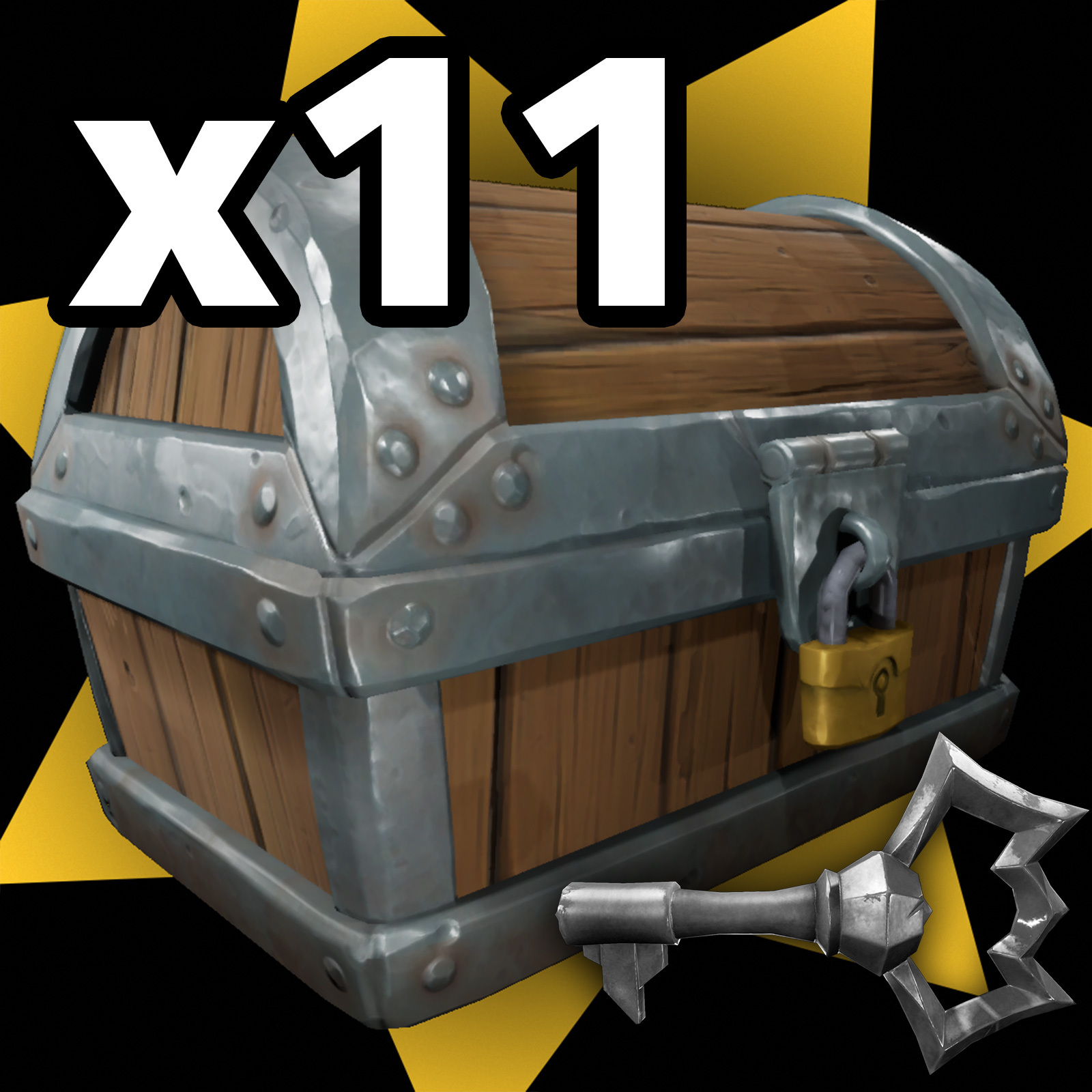 11 Chests with Keys