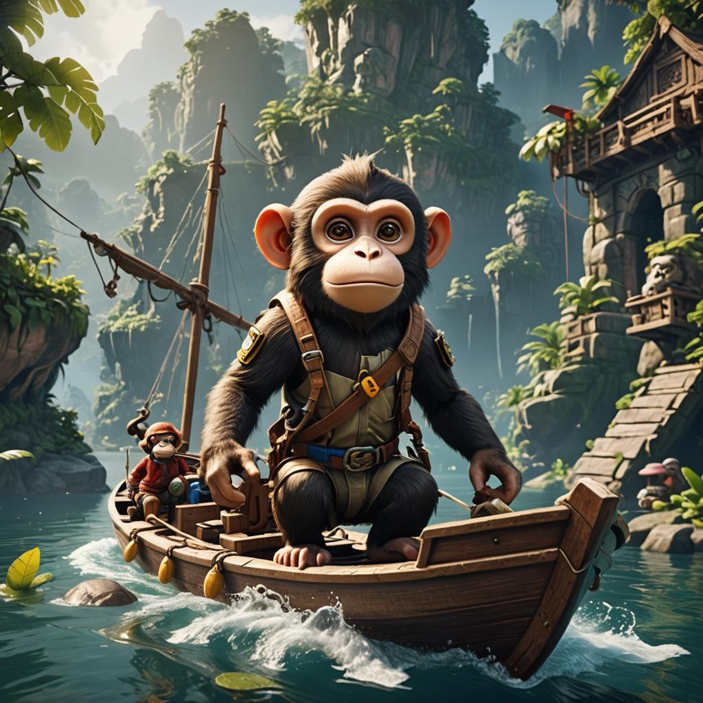 Tiny Boat Monkey