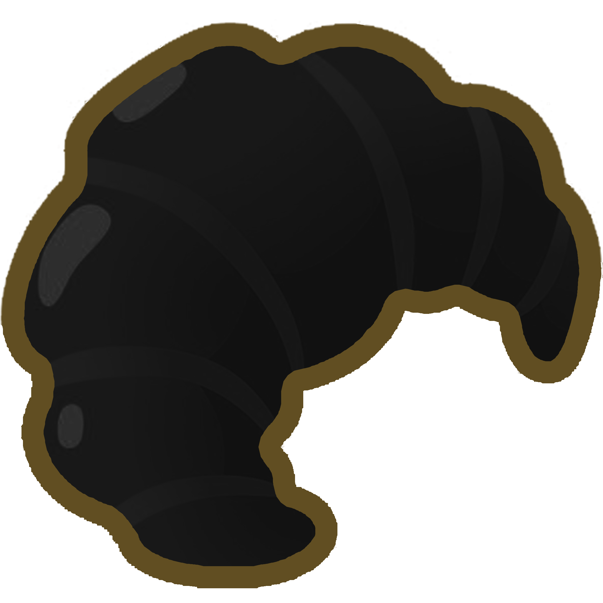 Brown Outline Croissant