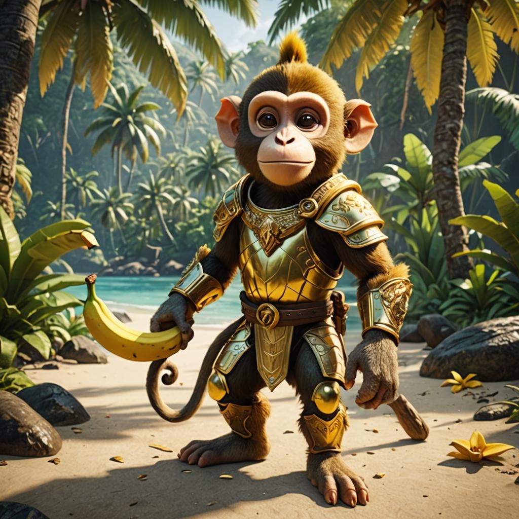 Baby Golden Knight Monkey