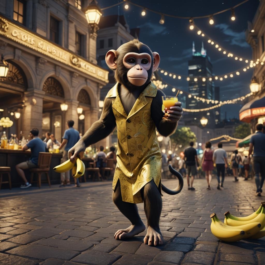 Banana Cocktail Monkey