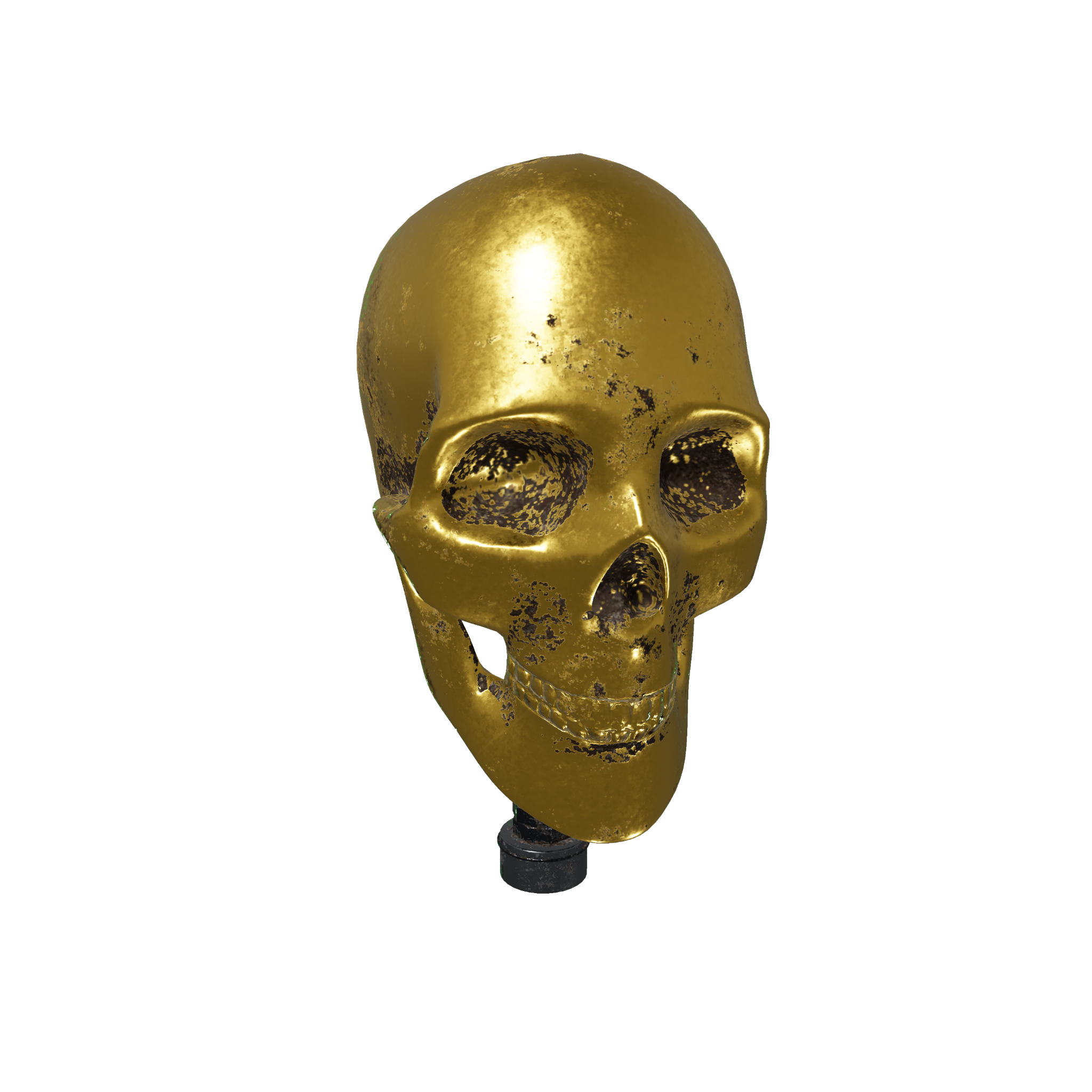 Skull Gold Hood Ornament