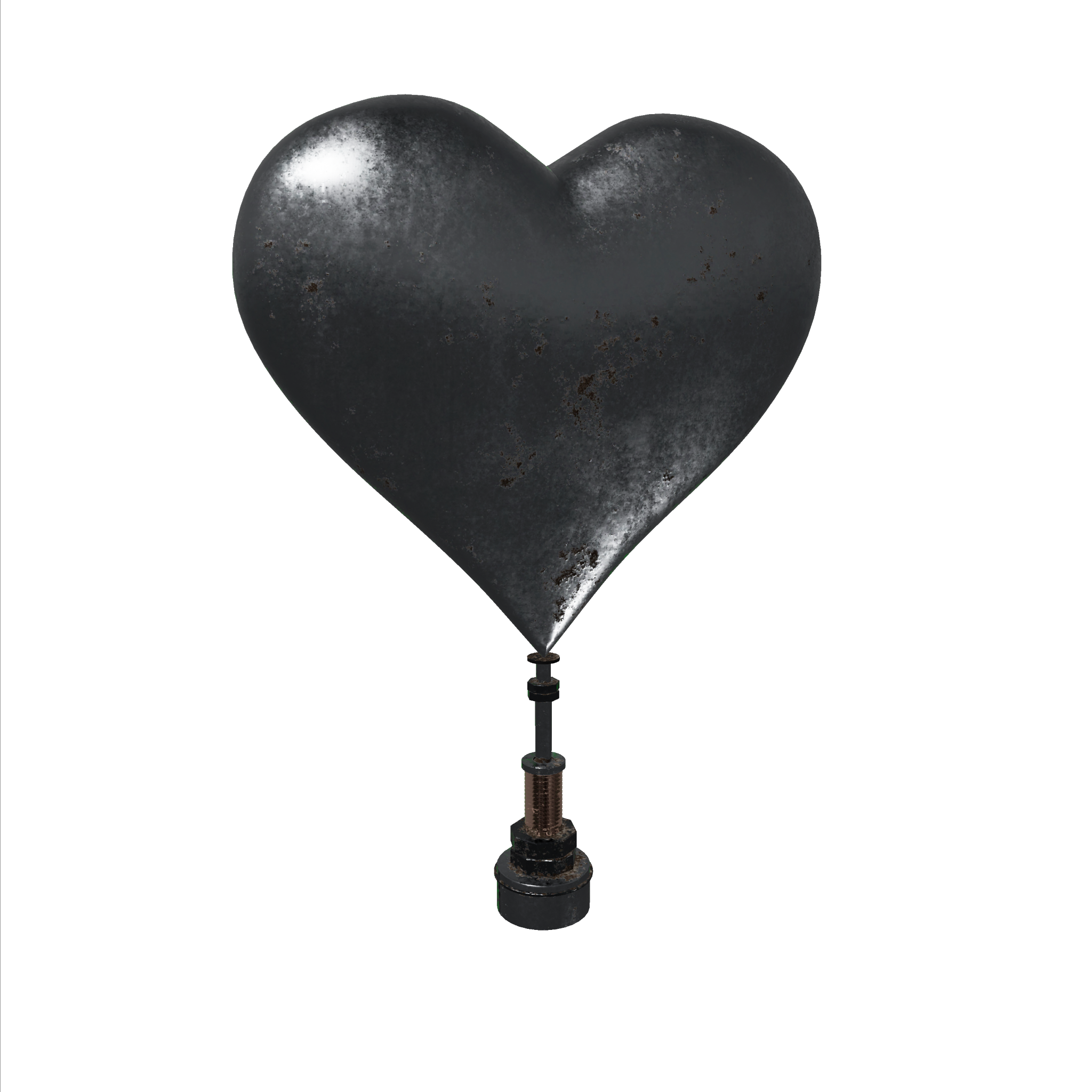 Heart Silver Hood Ornament